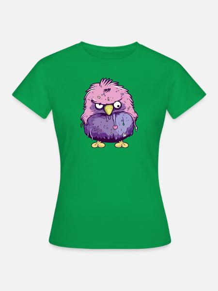 Mürrischer Vogel - Frauen T-Shirt - Kelly Green