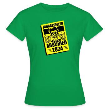 Enterrement de vie de garçon 2024 Enterrement de vie de garçon - T-shirt Femme - vert - Devant - AI Model Female 172 dark (172cm)