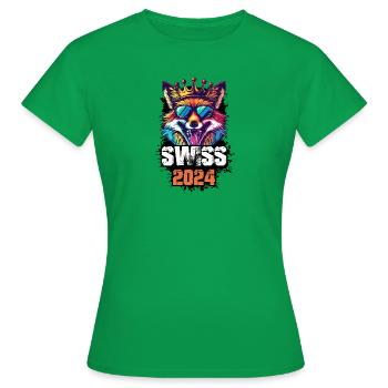 Suisse 2024 Vacances Fuchs Swiss - T-shirt Femme - vert - Devant - AI Model Female 172 dark (172cm)