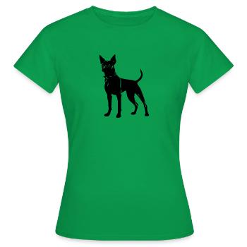 Pinscher Hund - Frauen T-Shirt - Kelly Green - Vorne - AI Model Female 172 dark (172cm)