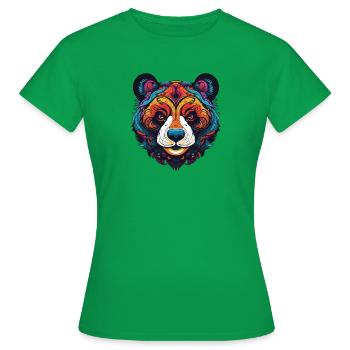 Panda Portrait - Frauen T-Shirt - Kelly Green - Vorne - AI Model Female 172 dark (172cm)