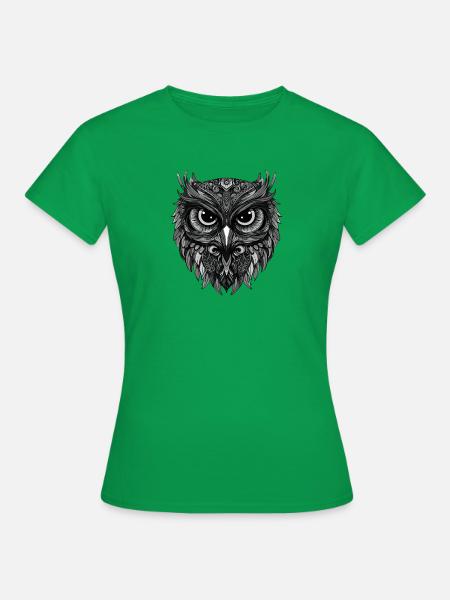 Eule Portrait - Frauen T-Shirt - Kelly Green