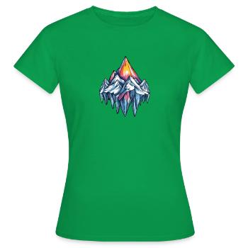 Eisberge Symbol Berge - Frauen T-Shirt - Kelly Green - Vorne - AI Model Female 172 dark (172cm)