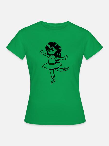 ballerina kind mädchen - Frauen T-Shirt - Kelly Green