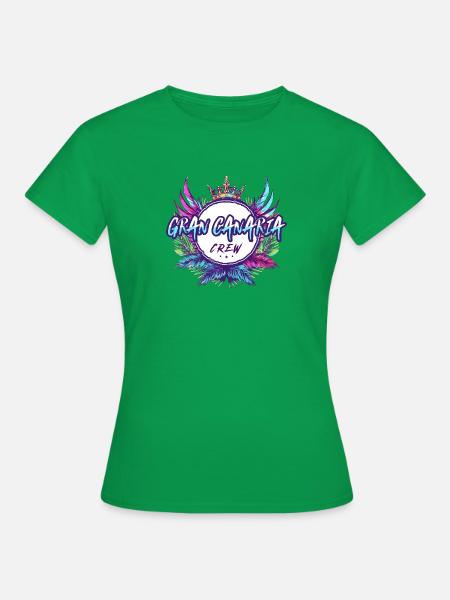 Gran Canaria Crew Bunt - Frauen T-Shirt - Kelly Green