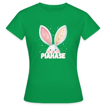 Nom Pia Lapin Piahase Nom de l’animal - T-shirt Femme - vert - Devant - AI Model Female 172 dark (172cm)