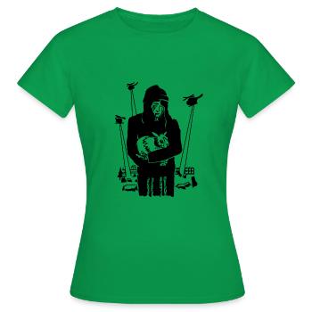 CRUELTY-FREE / Joyeuses Pâques - T-shirt Femme - vert - Devant - AI Model Female 172 dark (172cm)