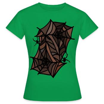 araignées toiles d’araignées - T-shirt Femme - vert - Devant - AI Model Female 172 dark (172cm)