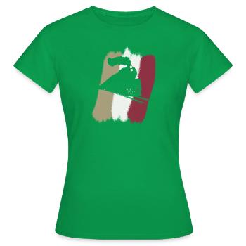 Locomotive à vapeur Locomotive à vapeur Chemin de fer - T-shirt Femme - vert - Devant - AI Model Female 172 dark (172cm)