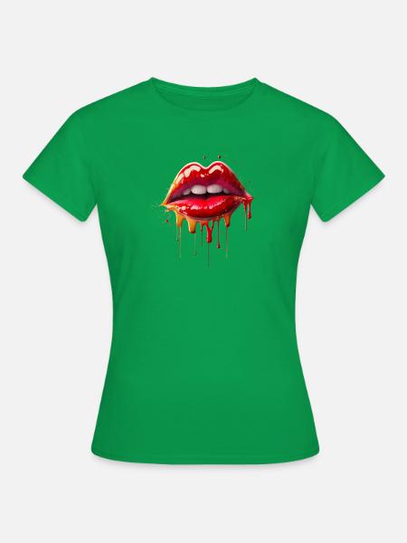 sexy Mund - Frauen T-Shirt - Kelly Green