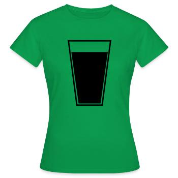 beer glass - Women's T-Shirt - kelly green - Front - AI Model Female 172 dark (172cm)