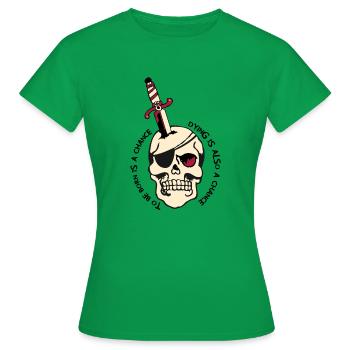 born chance dying also tete de mort crane dague - T-shirt Femme - vert - Devant - AI Model Female 172 dark (172cm)