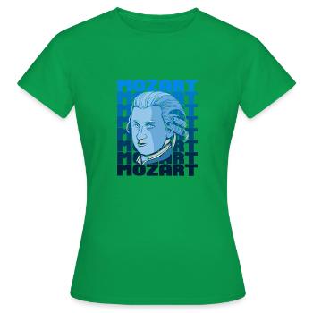 Mozart - T-shirt Femme - vert - Devant - AI Model Female 172 dark (172cm)