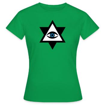 L'oeil de Dieu 3c - T-shirt Femme - vert - Devant - AI Model Female 172 dark (172cm)