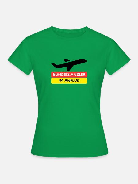Bundeskanzler im Anflug (Zur Bundestagswahl 2025) - Frauen T-Shirt - Kelly Green