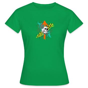Zahnrad-Skull - Frauen T-Shirt - Kelly Green - Vorne - AI Model Female 172 dark (172cm)