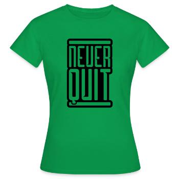 logo never quit sport red bar winner winner - Women's T-Shirt - kelly green - Front - AI Model Female 172 dark (172cm)