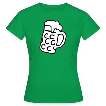 Chope à bière - T-shirt Femme - vert - Devant - AI Model Female 172 dark (172cm)