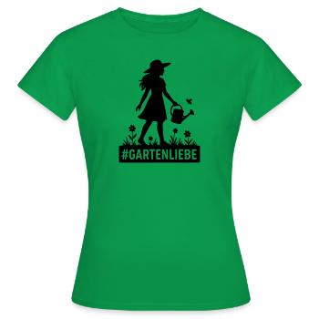 Gartenliebe - Frauen T-Shirt - Kelly Green - Vorne - AI Model Female 172 dark (172cm)