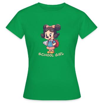 Écolière - T-shirt Femme - vert - Devant - AI Model Female 172 dark (172cm)