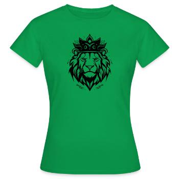 Löwe Löwenkopf Raubtier - Frauen T-Shirt - Kelly Green - Vorne - AI Model Female 172 dark (172cm)