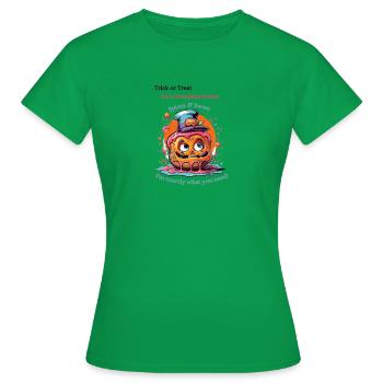 Trick or Treat - Spicey & Sweet - T-shirt Femme - vert - Devant - AI Model Female 172 dark (172cm)