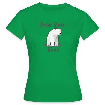 Polar Bear Hugs - Eisbär - Frauen T-Shirt - Kelly Green - Vorne - AI Model Female 172 dark (172cm)