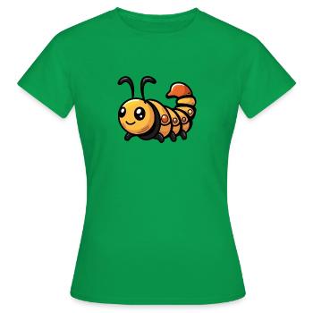 Wurm Comic - Frauen T-Shirt - Kelly Green - Vorne - AI Model Female 172 dark (172cm)