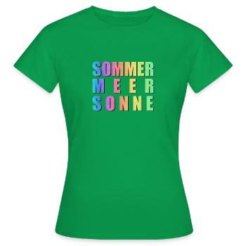 Summer Sea Sun Hippie Colorful Trend - T-shirt Femme - vert - Devant - AI Model Female 172 dark (172cm)