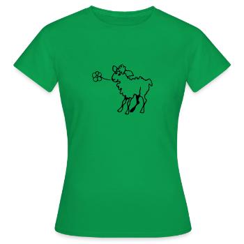 Lamm - Frauen T-Shirt - Kelly Green - Vorne - AI Model Female 172 dark (172cm)