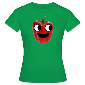 Poivre avec le visage - T-shirt Femme - vert - Devant - AI Model Female 172 dark (172cm)