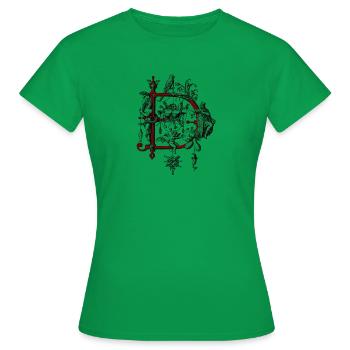 monogramme D, lettre D, initial D, nom D, - T-shirt Femme - vert - Devant - AI Model Female 172 dark (172cm)