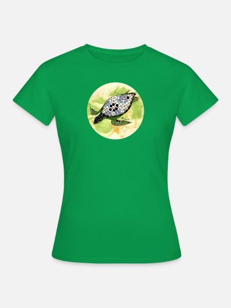 Der Schildkrötenpanzer - Frauen T-Shirt - Kelly Green