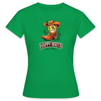 HappyBoots - Frauen T-Shirt - Kelly Green - Vorne - AI Model Female 172 dark (172cm)