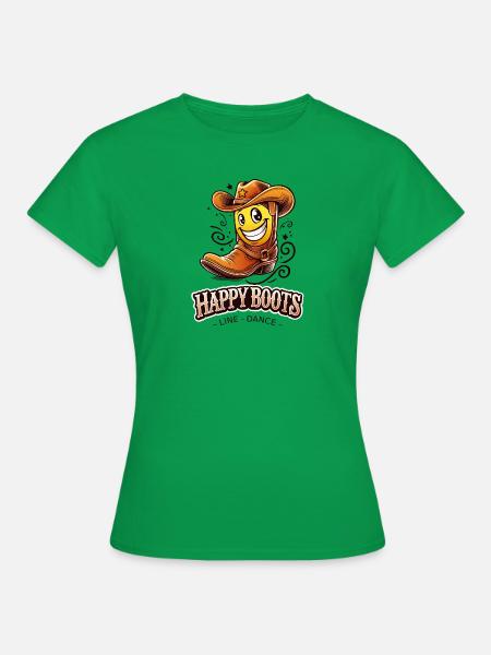 HappyBoots - Frauen T-Shirt - Kelly Green