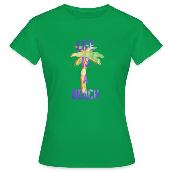La vie est une plage - T-shirt Femme - vert - Devant - AI Model Female 172 dark (172cm)