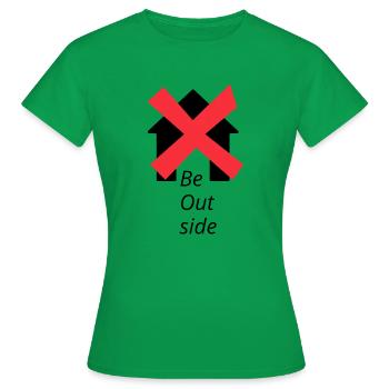 Be Outside logo - Frauen T-Shirt - Kelly Green - Vorne - AI Model Female 172 dark (172cm)