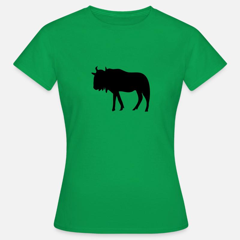 Gnu, Bison, Buffalo - Women's T-Shirt - kelly green