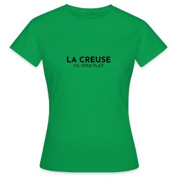 La creuse s il vous plait - T-shirt Femme - vert - Devant - AI Model Female 172 dark (172cm)