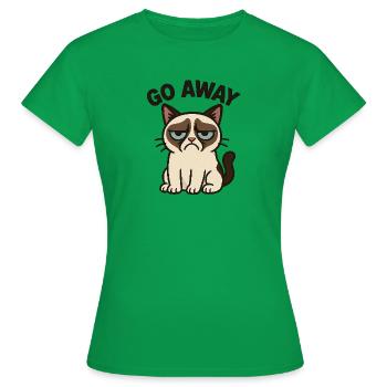 Chat de mauvaise humeur - T-shirt Femme - vert - Devant - AI Model Female 172 dark (172cm)