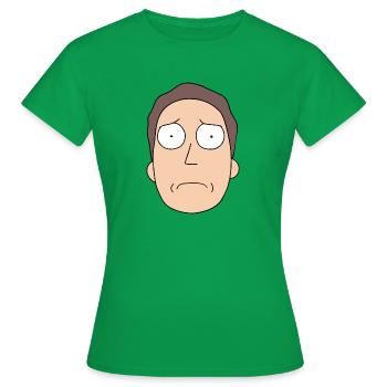 Rick and Morty Jerry Smith - Frauen T-Shirt - Kelly Green - Vorne - AI Model Female 172 dark (172cm)