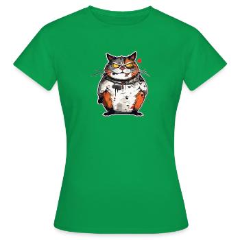 Chat méchant - T-shirt Femme - vert - Devant - AI Model Female 172 dark (172cm)