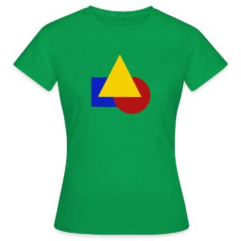 Geometrisch - Frauen T-Shirt - Kelly Green - Vorne - AI Model Female 172 dark (172cm)