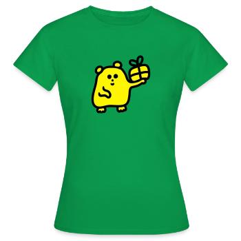 Hamster avec cadeau - T-shirt Femme - vert - Devant - AI Model Female 172 dark (172cm)