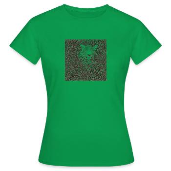 Leopard skin and head background - Frauen T-Shirt - Kelly Green - Vorne - AI Model Female 172 dark (172cm)