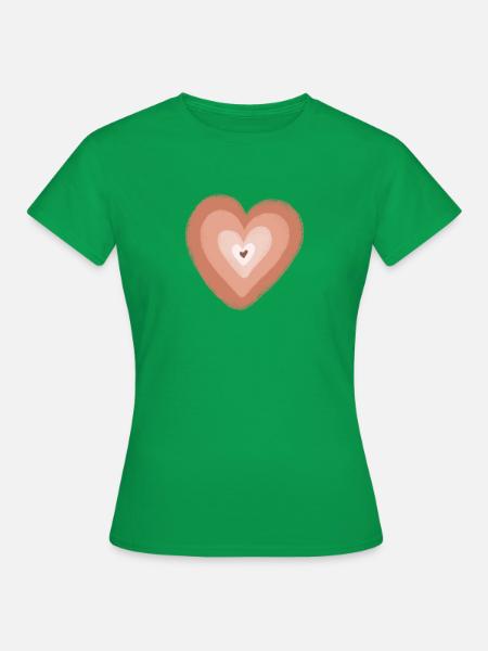 Herz im Herz - Frauen T-Shirt - Kelly Green