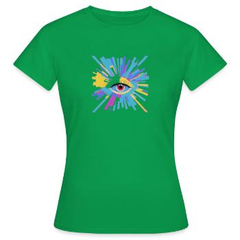 Eye geometry - Women's T-Shirt - kelly green - Front - AI Model Female 172 dark (172cm)