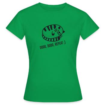 Dodo dodo repeat, gros chat endormi! - T-shirt Femme - vert - Devant - AI Model Female 172 dark (172cm)