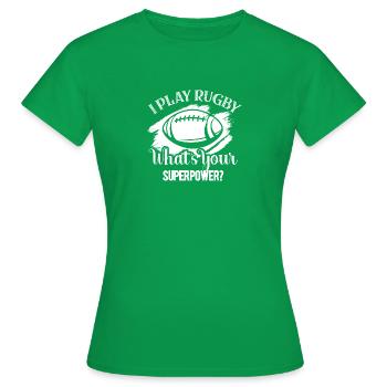 Rugby Rugbyspieler Teamsport Kontaktsport - Frauen T-Shirt - Kelly Green - Vorne - AI Model Female 172 dark (172cm)