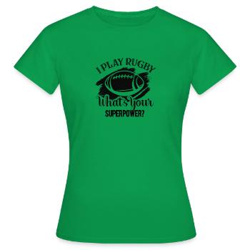 Rugby Rugbyspieler Teamsport Kontaktsport - Frauen T-Shirt - Kelly Green - Vorne - AI Model Female 172 dark (172cm)